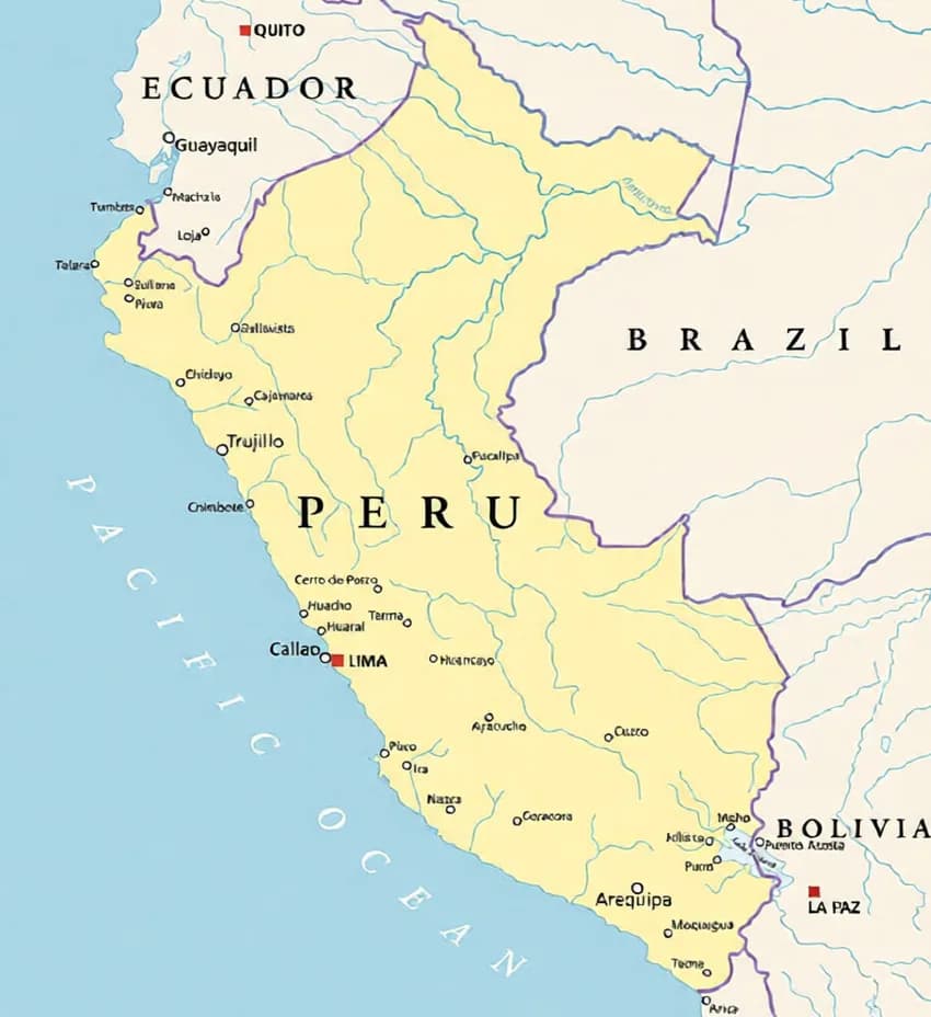 Peru data center map