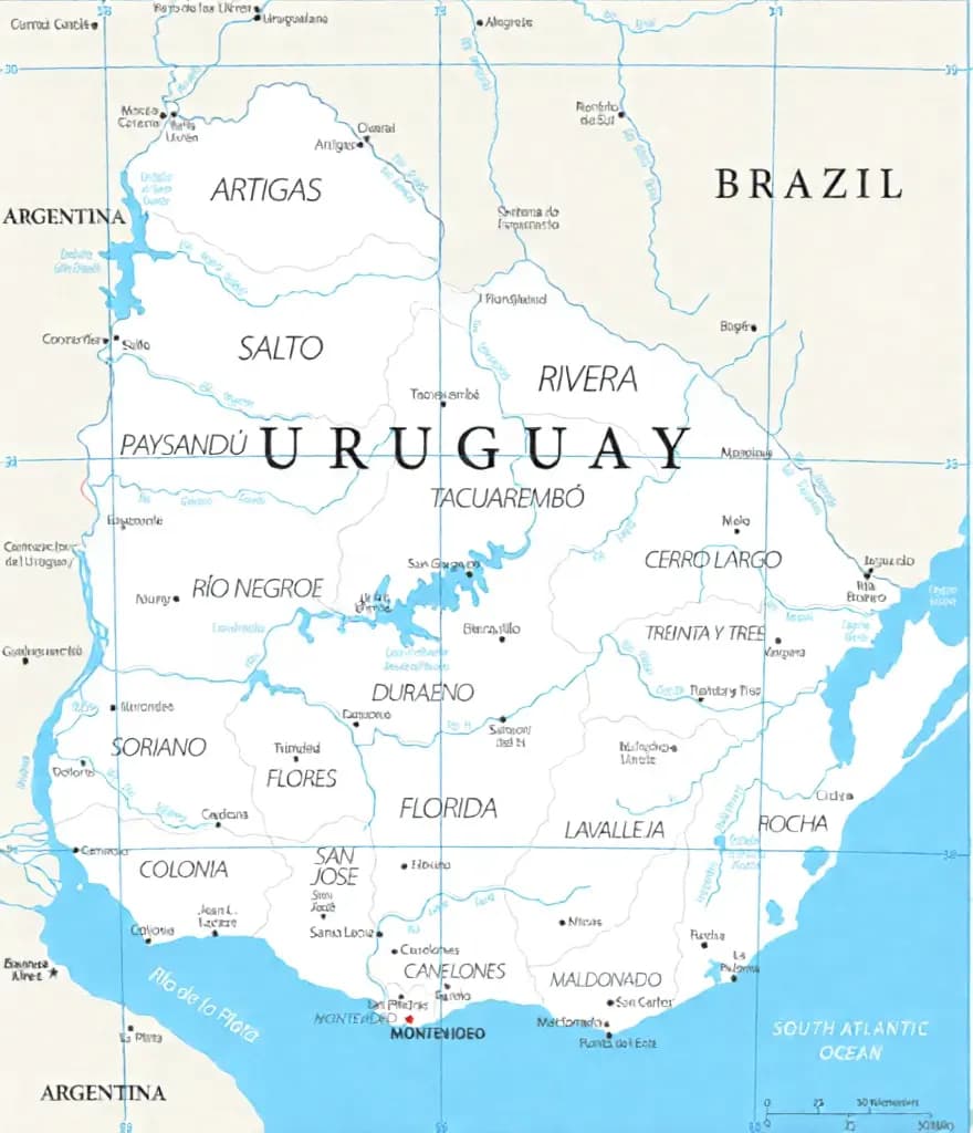 Uruguay data center map